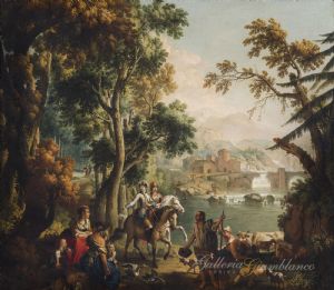 Angelo Da Campo (Verona 1735-1826), Landschaft mit Hirten und Reitern